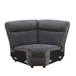 Dark Gray Stripe Fabric Living Room Sectional