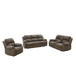 Peanut Corduroy Stripe Fabric Living Room Set