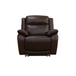Brown Breathable Leather 3-Piece Living Room Set