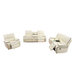 Off-White Bonded Leather Living Room Set