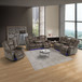 Brown Dutch Calico Fabric Living Room Set GN4680 by G-Furniture