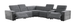 Nexus 6-Piece Power Reclining Sectional in Fabric