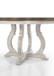Havanna - 5 Piece Wide Round Dining Table With Off White Chairs (Set of 5) - Vintage Walnut