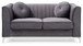 Glam Styled Micro Suede Loveseat