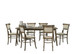 Bistro - Dining Table With Off Fabric Dining Chairs