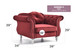 Chic Transitional Flared Arm Chair
