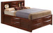 Modern Design Storage Bed With Bookcase Headboard