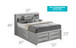 Modern Design Storage Bed With Bookcase Headboard