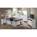 Modern Design Storage Bed With Bookcase Headboard