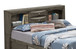 Modern Design Storage Bed With Bookcase Headboard