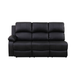 Black Breathable Semi-Faux Leather 3-Piece Sectional