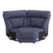 Bluish Gray Sandy Leather Living Room Sectional