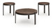 Horizon Hills - Occasional Table Set (Set of 3) - Brown / Black