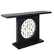 Console Table With Circular Art Decor For Living Room - Multi