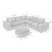 Sectional Sofa With Moveable Ottoman