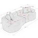 4 Seater Curved Cloud Sectional Sofa