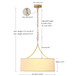 3 Light Drum Pendant Light