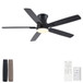 Mordern Flush Mount Ceiling Fan With Light And Remote Control