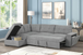 Harper Pull-Out Sleeper Sectional with Storage Ottoman
