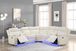 Bravo Power Reclining Sectional in Leather Air 650100 by Generation Trade
