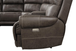 Expedition Power Sectional in Gray Leather Gel