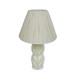 Edith - Curved Papier Mache Flower Pleated Table Lamp - Cream