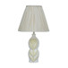 Edith - Curved Papier Mache Flower Pleated Table Lamp - Cream