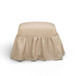 Gertrude - Performance Linen Skirted Ottoman - Yellow