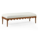Oodle - Vegan Mohair Bench, Walnut Legs