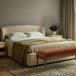 Oodle - Vegan Mohair Bench, Walnut Legs