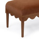 Oodle - Vegan Mohair Bench, Walnut Legs