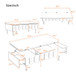 Lift Top Coffee Table With 2 Drawers With Hidden Storage Compartment For Living Room