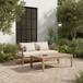 Newport - Water Resistant Fabric 65" Upholstered Outdoor Patio Loveseat