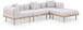 Laguna - 4 Piece 106.5" Upholstered Outdoor Patio Modular Sectional