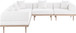 Laguna - 5 Piece 106.5" Upholstered Outdoor Patio Modular Sectional