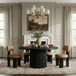Atelier - Vegan Leather Upholstered Dining Chair (Set of 2) - Black Frame