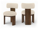 Atelier - Vegan Leather Upholstered Dining Chair (Set of 2) - Painted Brown Frame
