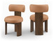 Atelier - Vegan Leather Upholstered Dining Chair (Set of 2) - Painted Brown Frame