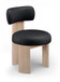Atelier - Vegan Leather Upholstered Dining Chair (Set of 2) - Painted Natural Frame
