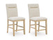 Lasinger - Upholstered Barstool (Set of 2) - Light Brown