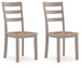Harperfeld - Dining Room Side Chair (Set of 2) - Natural / Gray