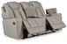 Elevate Edges - Glide Reclining Loveseat With Console - Coin