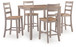 Harperfeld - Dining Room Counter Table Set (Set of 5) - Natural / Gray