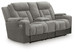 Mixed Motion - Power Reclining Loveseat With Console / Adjustable Headrest