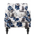 Club Chair With Tapered Birch Wood Legs - Multicolor