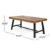 Carlisle - Industrial Coffee Table With And Slat Panel Design - Natural