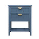 2 Drawer Side Table, American Style, End Table, Suitable For Bedroom, Living Room, Study