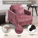 Modern Mid Century Wood Frame Armchair With Tufted Design