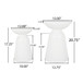Serenita - Outdoor Side Tables With Flared Design (Set of 2)