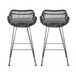 Outdoor Rattan Bar Chair With Metal Legs